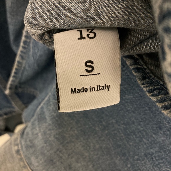 R13 Patti Oversized Long Sleeved Denim Shirt. Size small - Picture 5 of 6